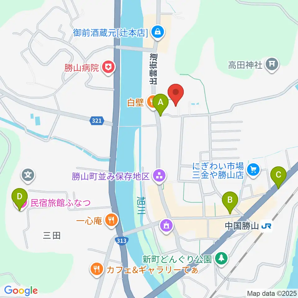 勝山文化往来館ひしお周辺のホテル一覧地図