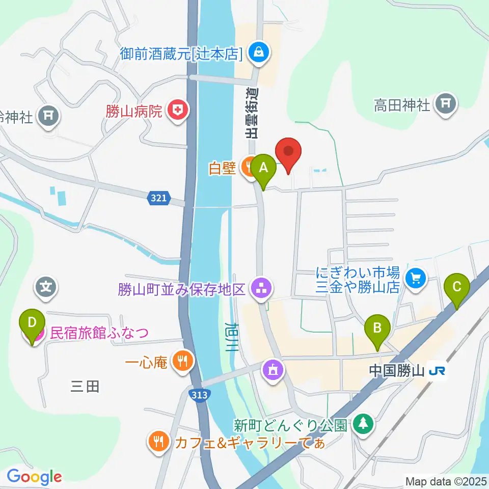 勝山文化往来館ひしお周辺のホテル一覧地図