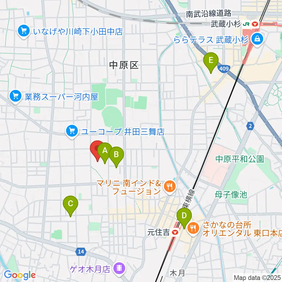 川崎市国際交流センター周辺のホテル一覧地図