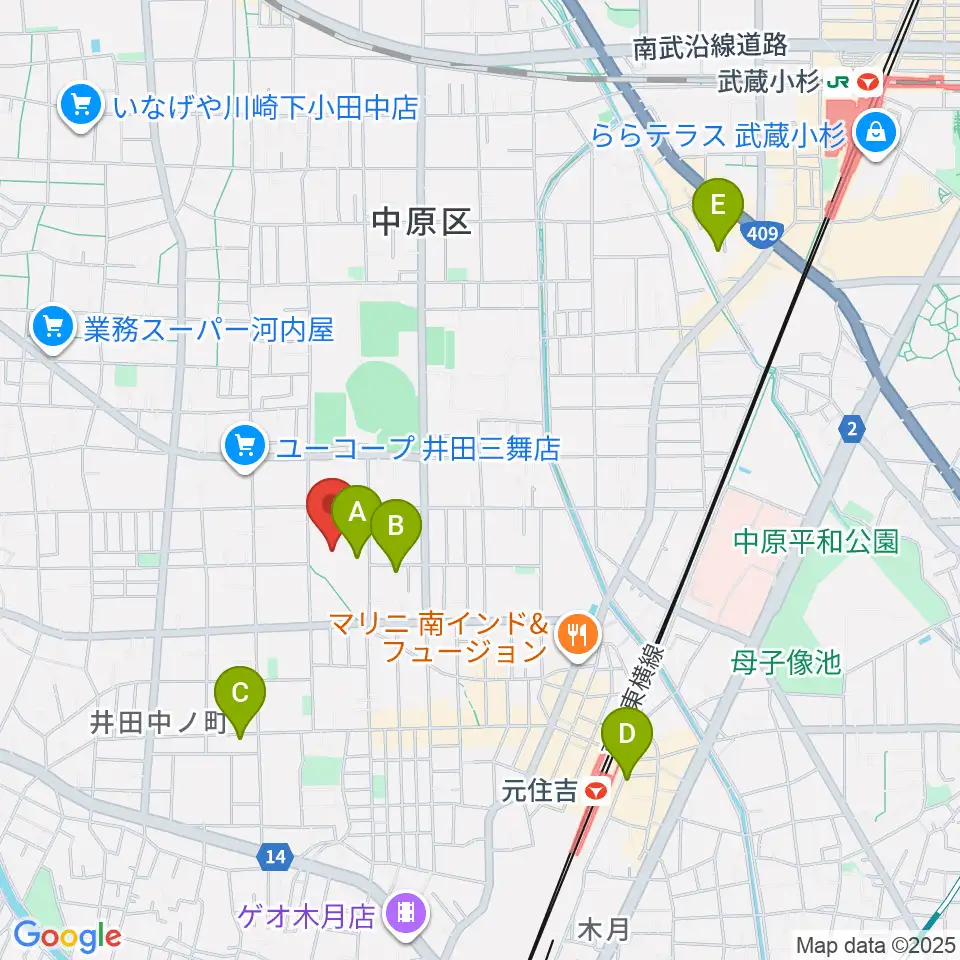 川崎市国際交流センター周辺のホテル一覧地図