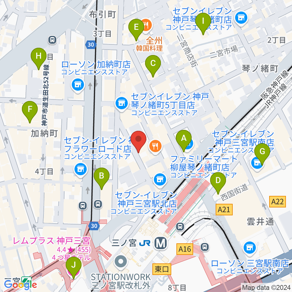 アルマギタースクール周辺のホテル一覧地図