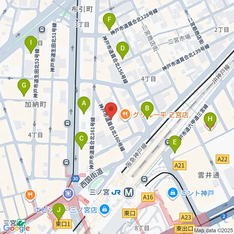 アルマギタースクール周辺のホテル一覧地図