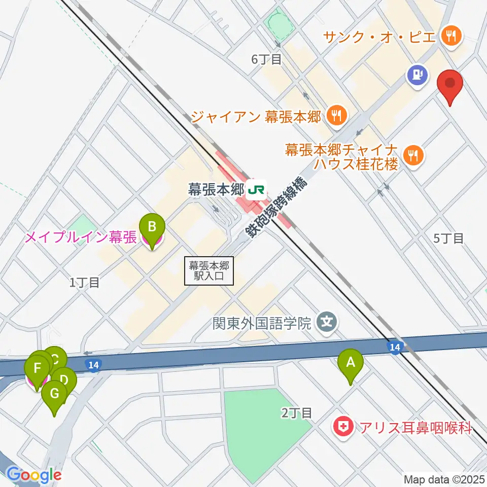 ミュージックスクールジャズン周辺のホテル一覧地図