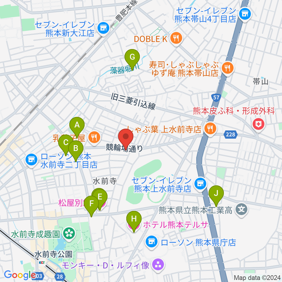 ビートニック80周辺のホテル一覧地図