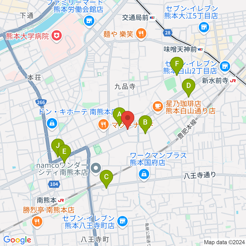 ミュージックファーム周辺のホテル一覧地図