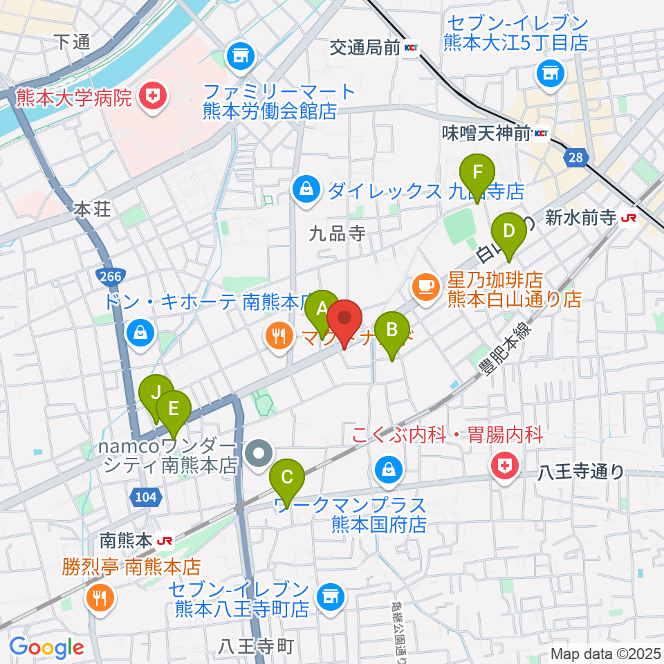 ミュージックファーム周辺のホテル一覧地図