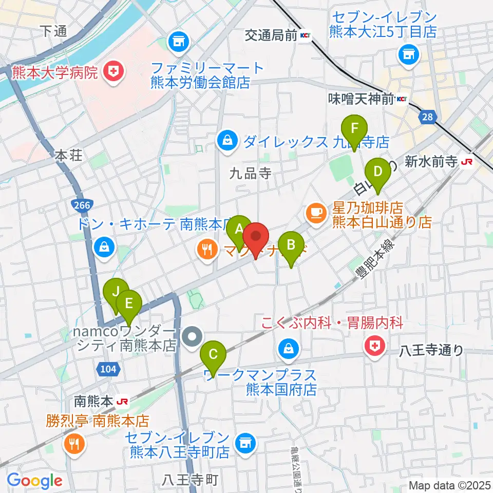 ミュージックファーム周辺のホテル一覧地図