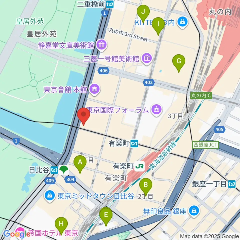 帝国劇場[休館]周辺のホテル一覧地図