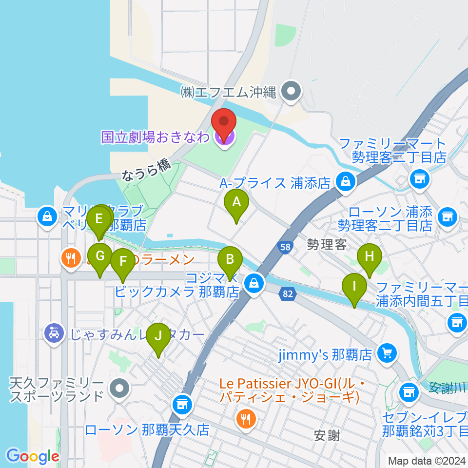 国立劇場おきなわ周辺のホテル一覧地図