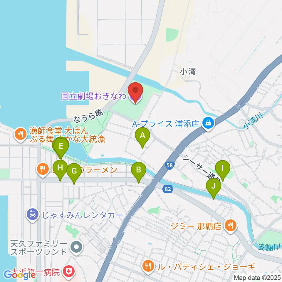 国立劇場おきなわ周辺のホテル一覧地図
