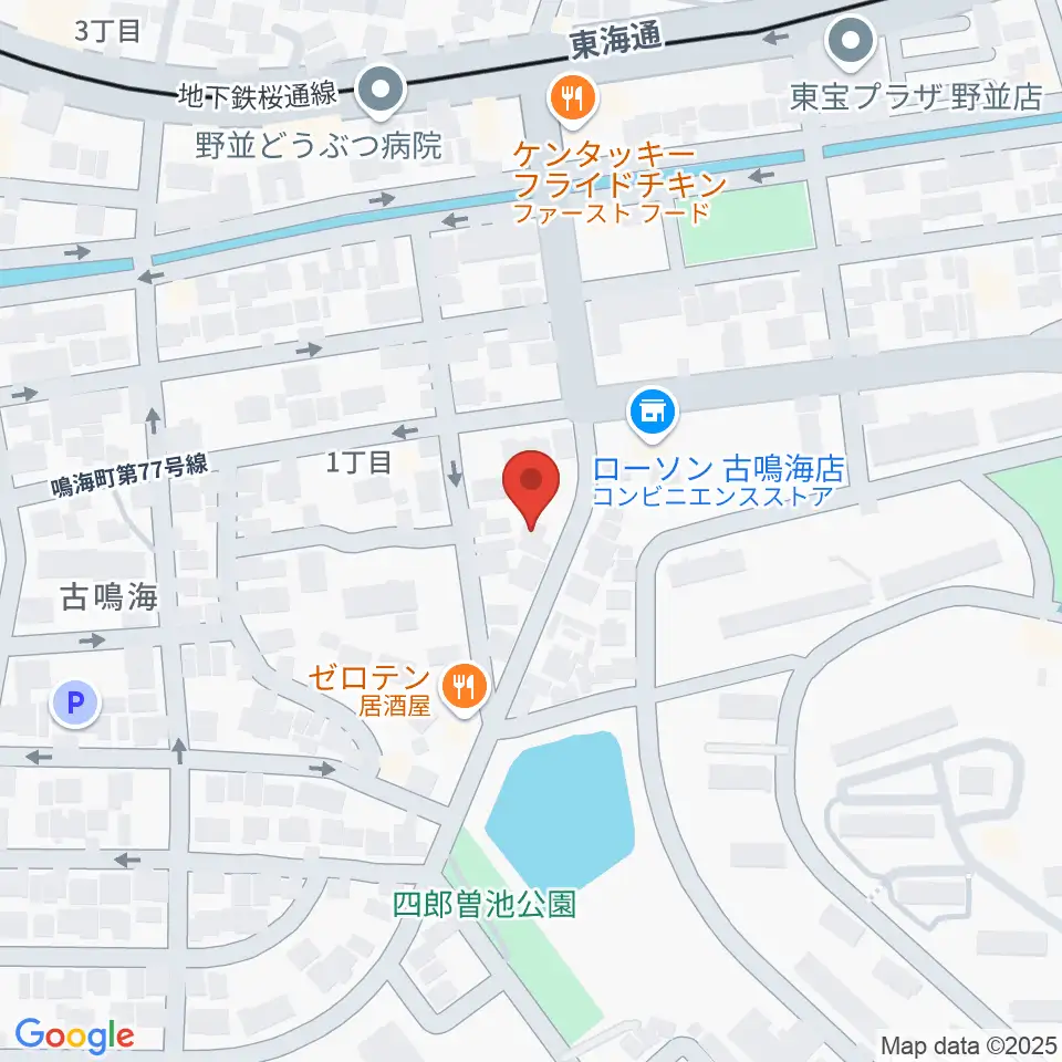 Enchante音楽教室周辺のホテル一覧地図