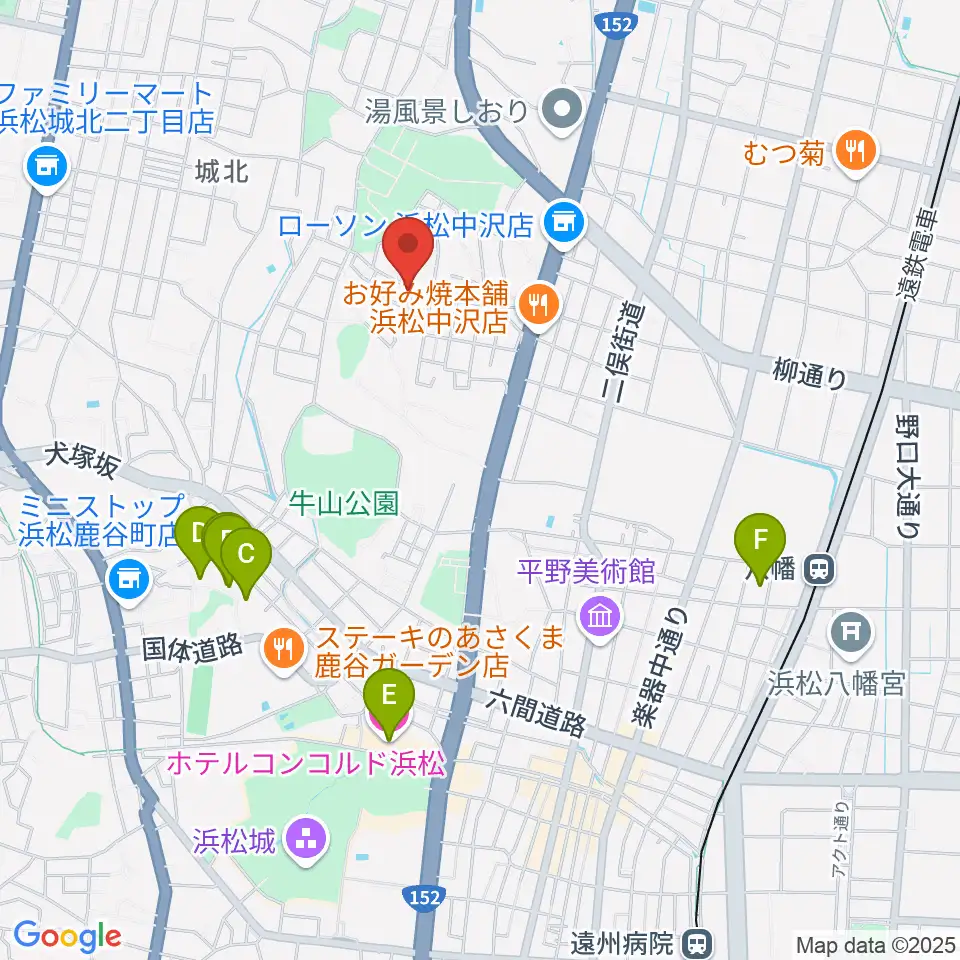 さくらギター教室周辺のホテル一覧地図