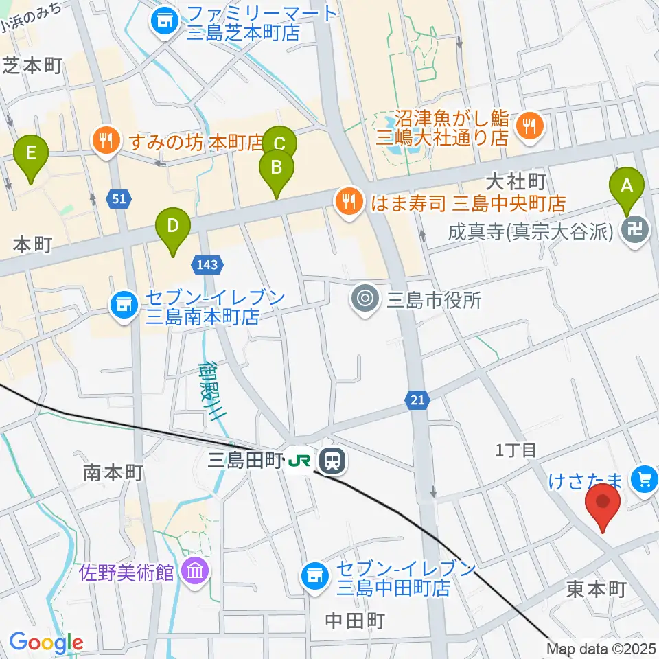 art musique 音楽教室周辺のホテル一覧地図