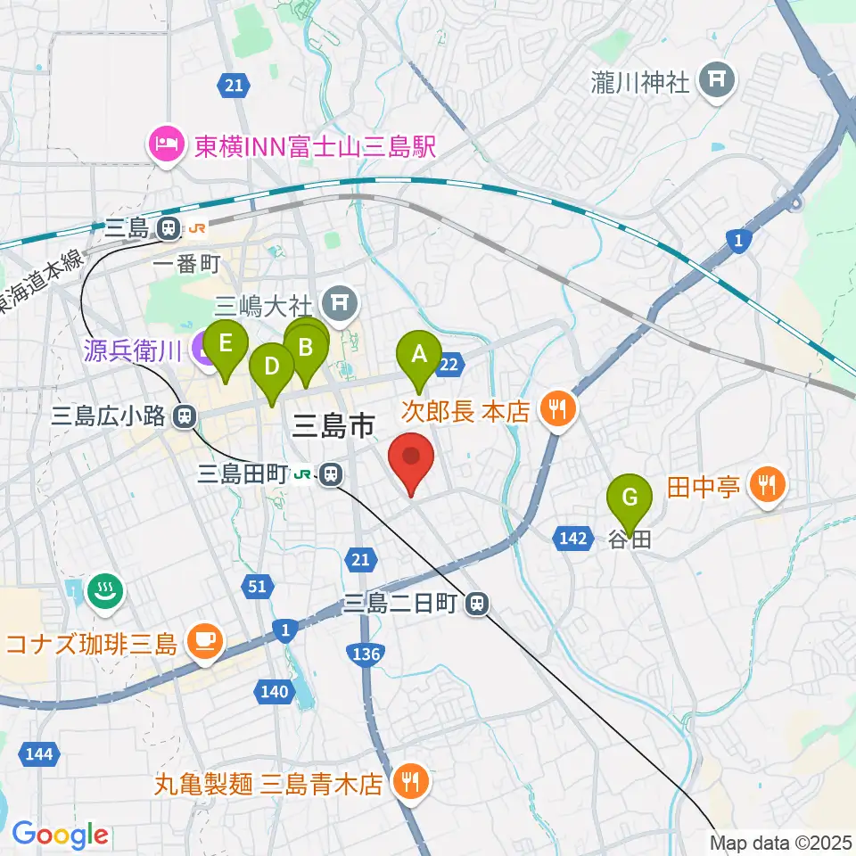 art musique 音楽教室周辺のホテル一覧地図