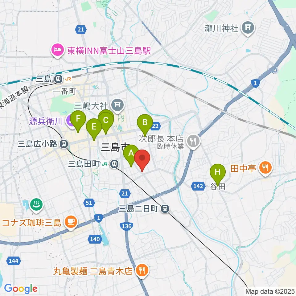 art musique 音楽教室周辺のホテル一覧地図