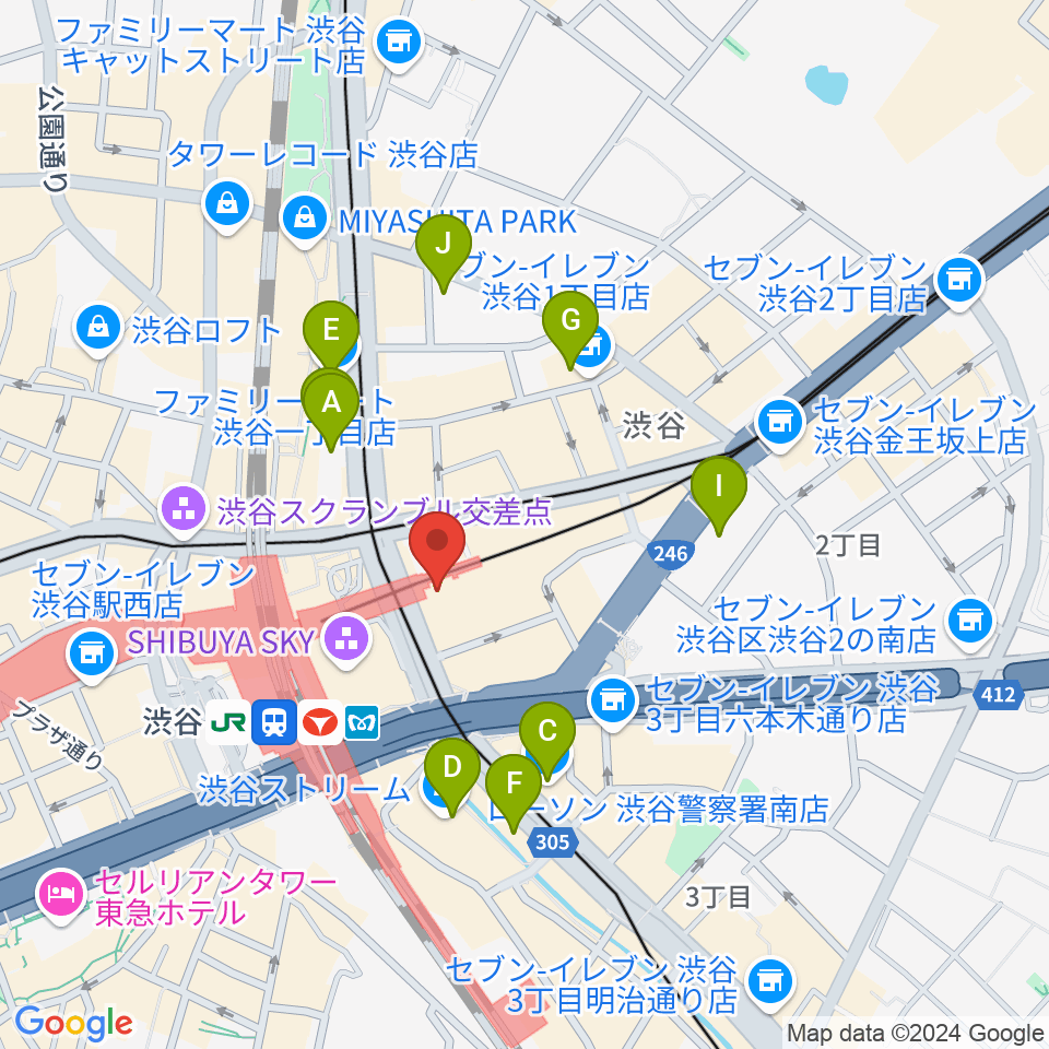 東急シアターオーブ周辺のホテル一覧地図