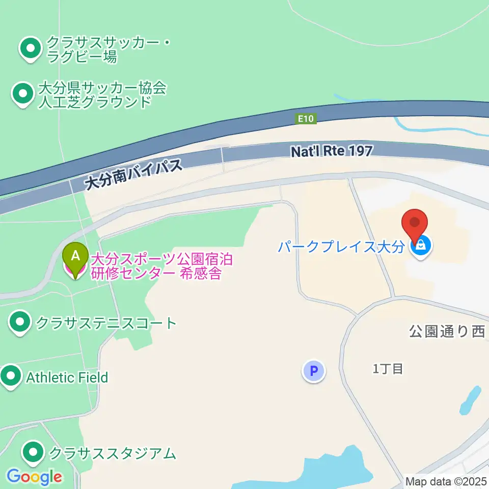 島村楽器 パークプレイス大分店周辺のホテル一覧地図