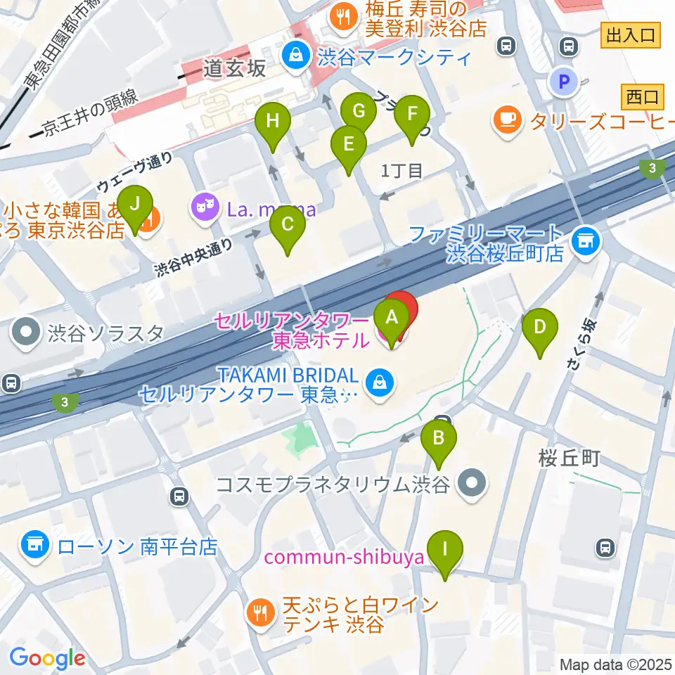 セルリアンタワー能楽堂周辺のホテル一覧地図