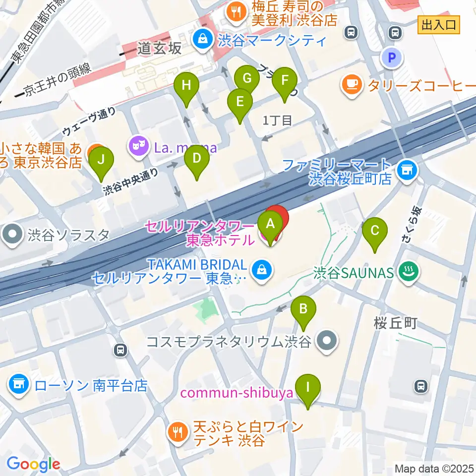 セルリアンタワー能楽堂周辺のホテル一覧地図