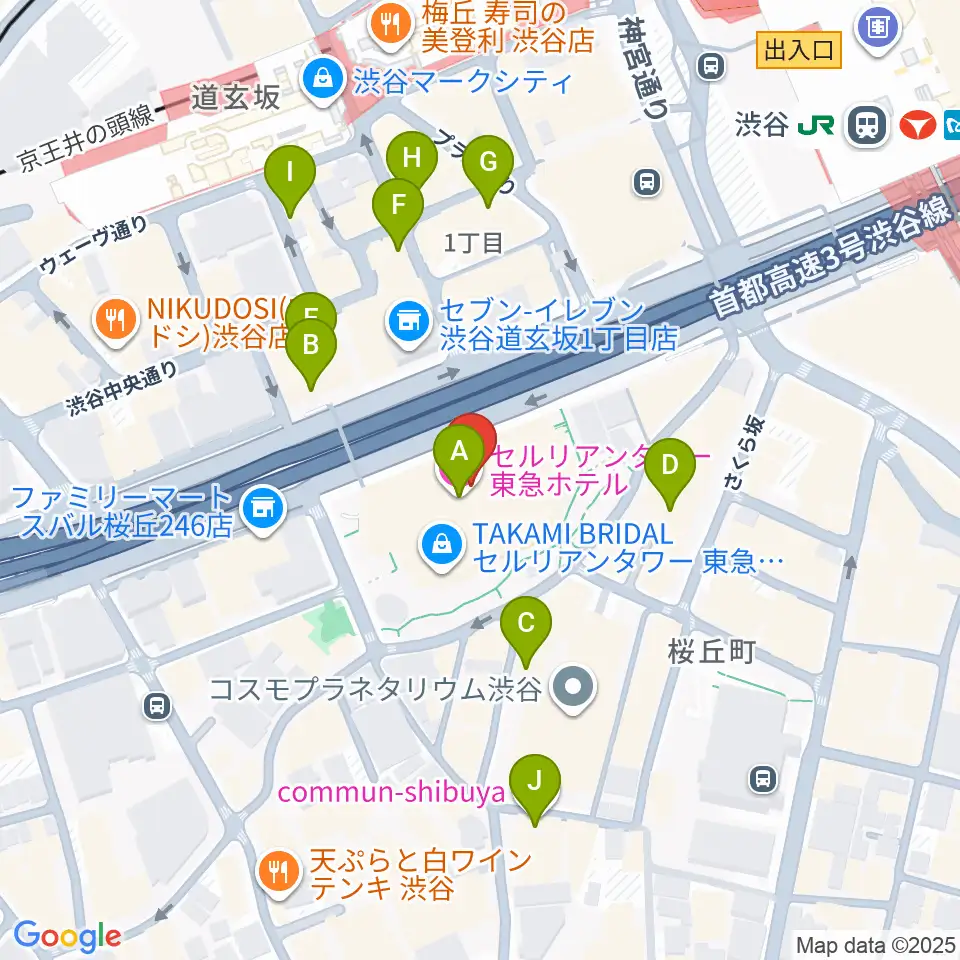 セルリアンタワー能楽堂周辺のホテル一覧地図