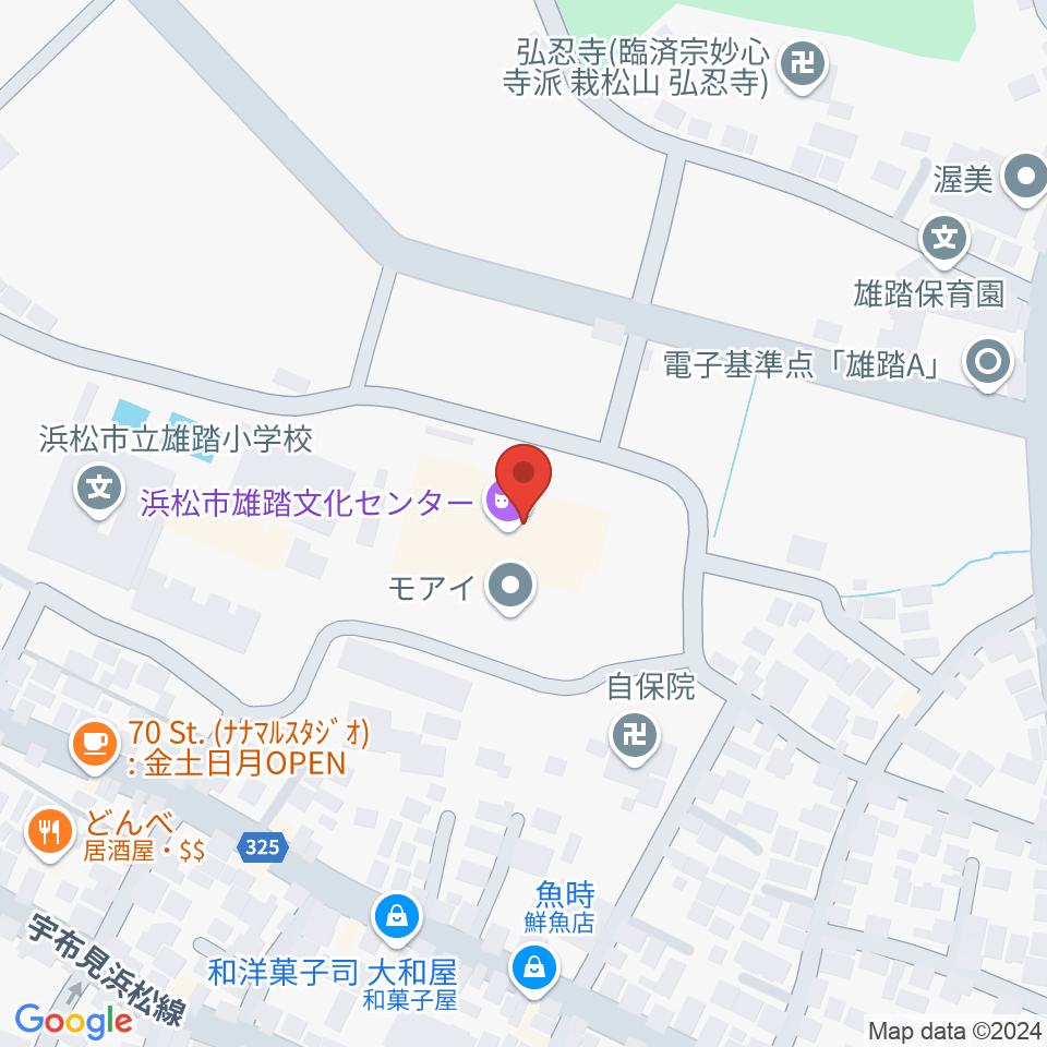 浜松市雄踏文化センター周辺のホテル一覧地図