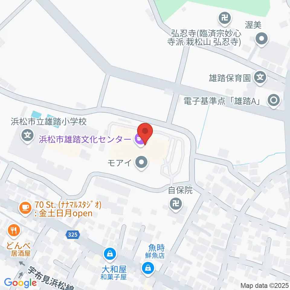 浜松市雄踏文化センター周辺のホテル一覧地図