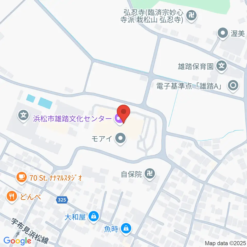 浜松市雄踏文化センター周辺のホテル一覧地図