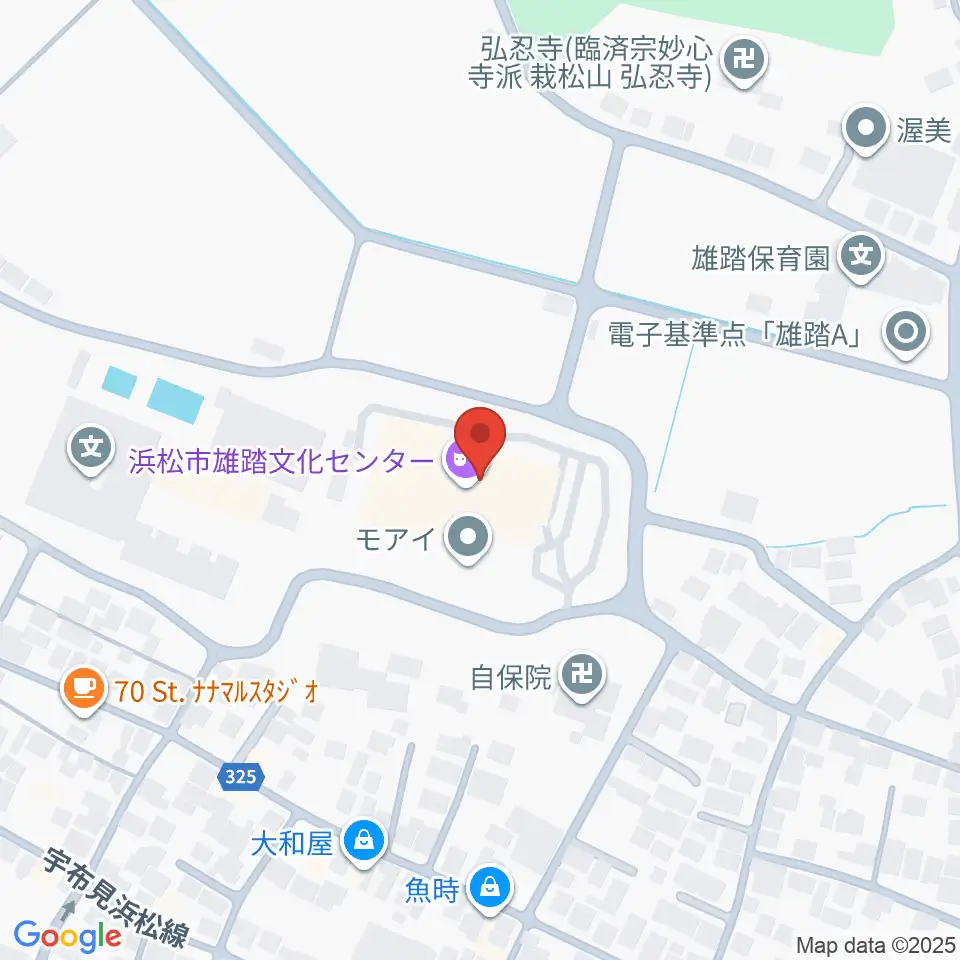 浜松市雄踏文化センター周辺のホテル一覧地図