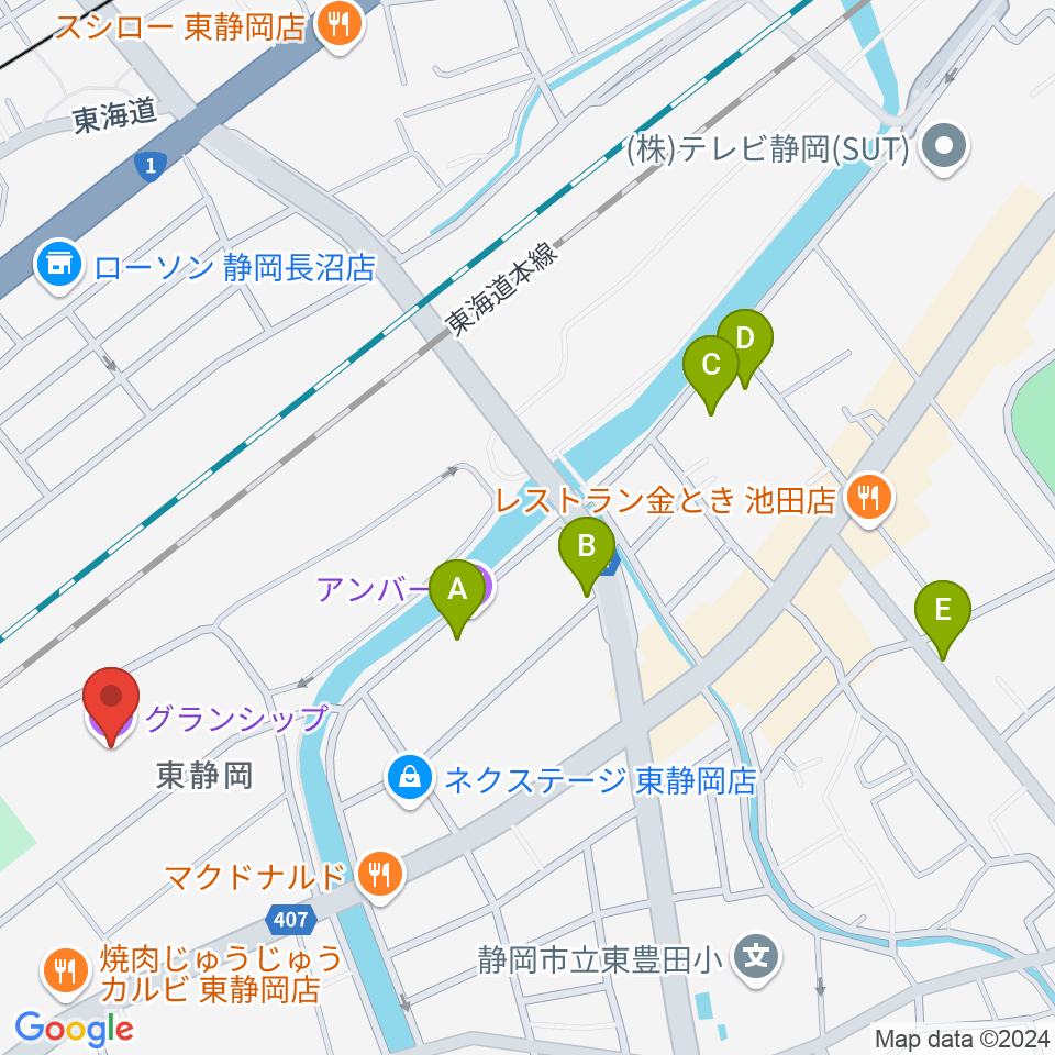 グランシップ周辺のホテル一覧地図