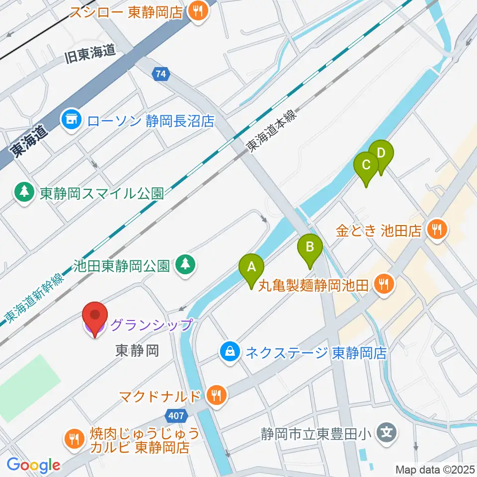 グランシップ周辺のホテル一覧地図