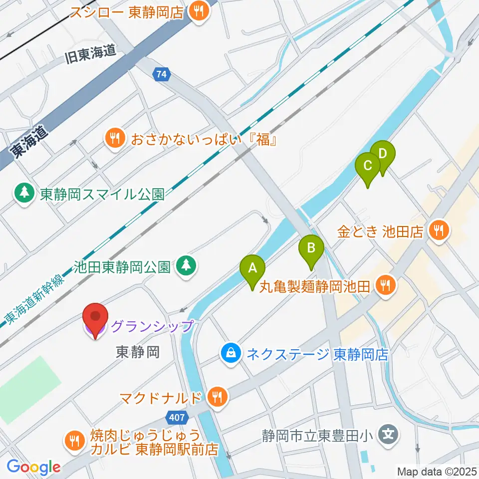 グランシップ周辺のホテル一覧地図