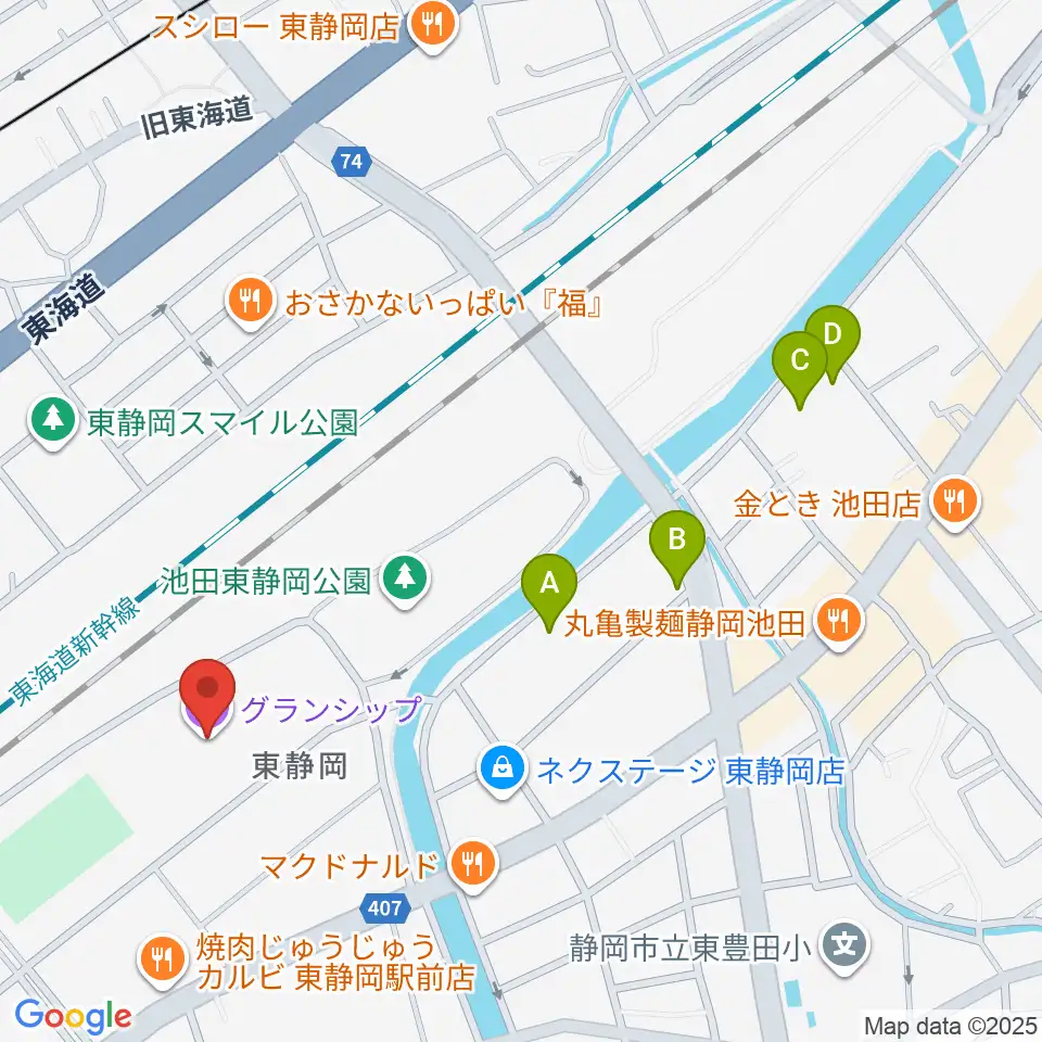 グランシップ周辺のホテル一覧地図