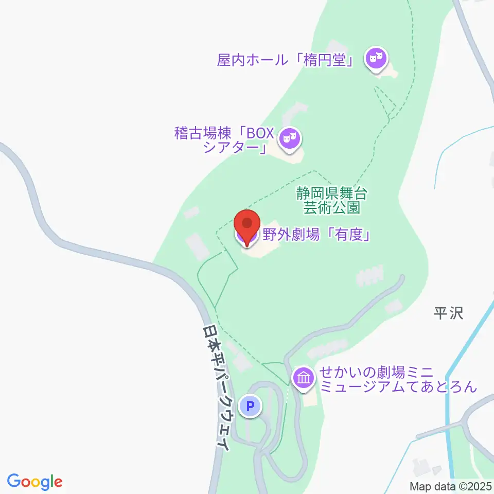 静岡県舞台芸術公園周辺のホテル一覧地図