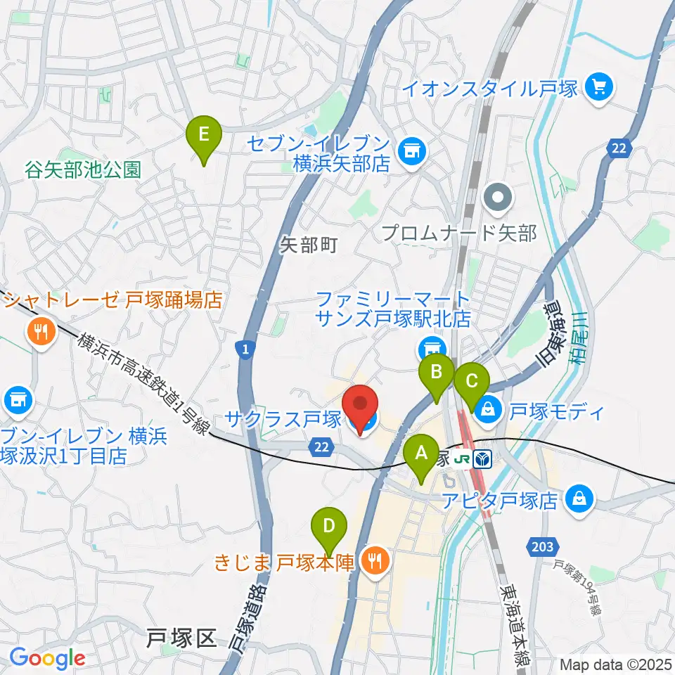 桜 音楽教室周辺のホテル一覧地図