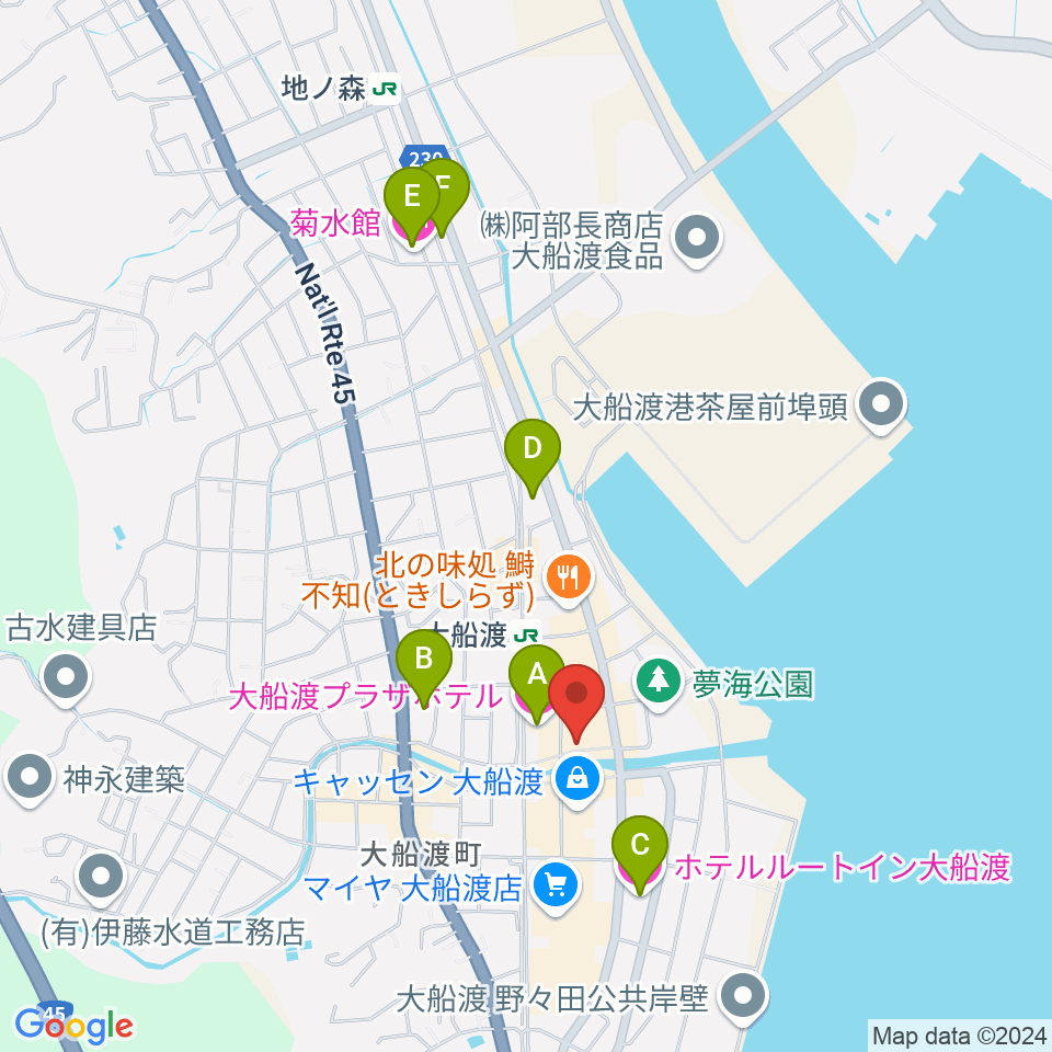 KESEN ROCK FREAKS周辺のホテル一覧地図