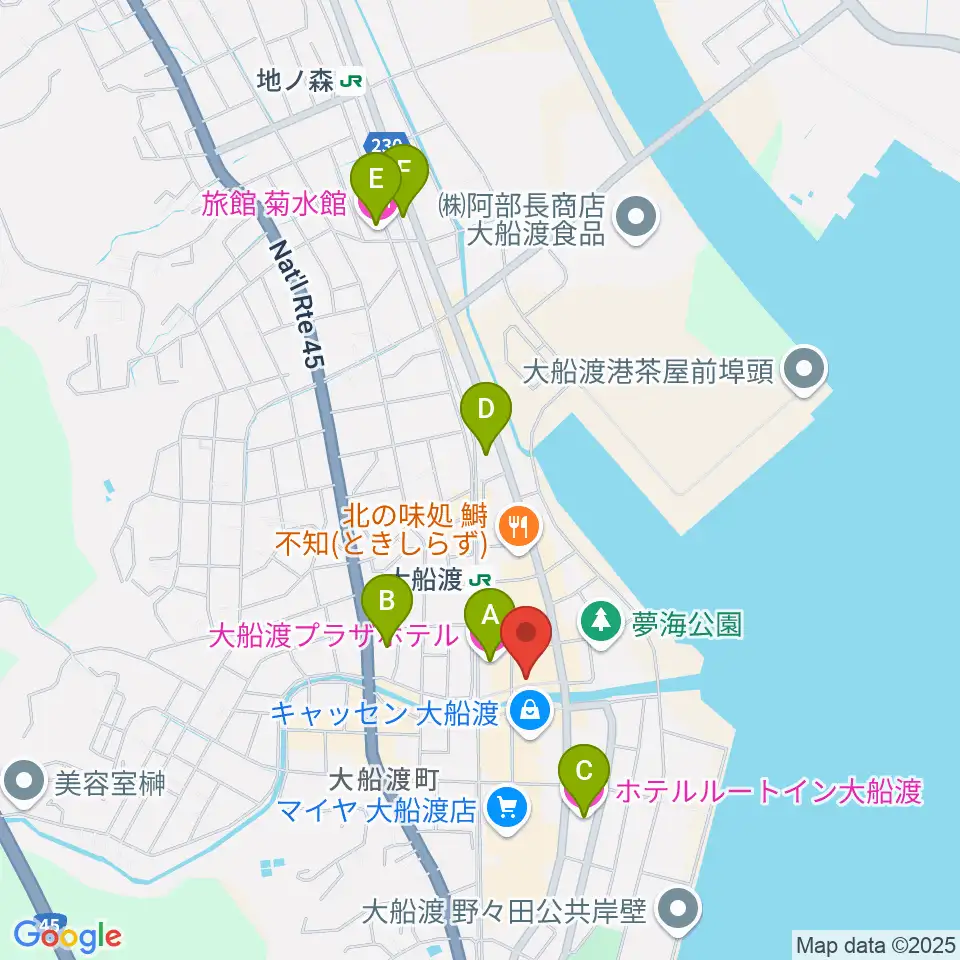 KESEN ROCK FREAKS周辺のホテル一覧地図