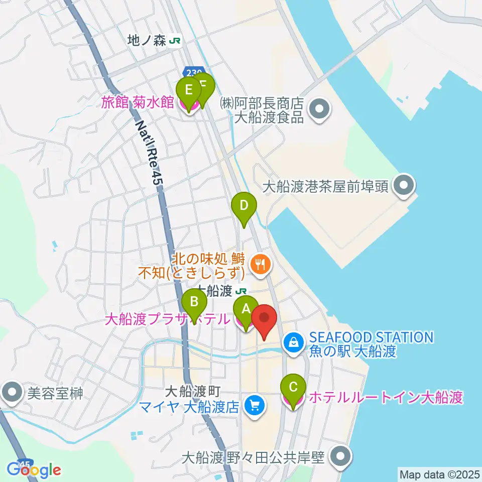 KESEN ROCK FREAKS周辺のホテル一覧地図