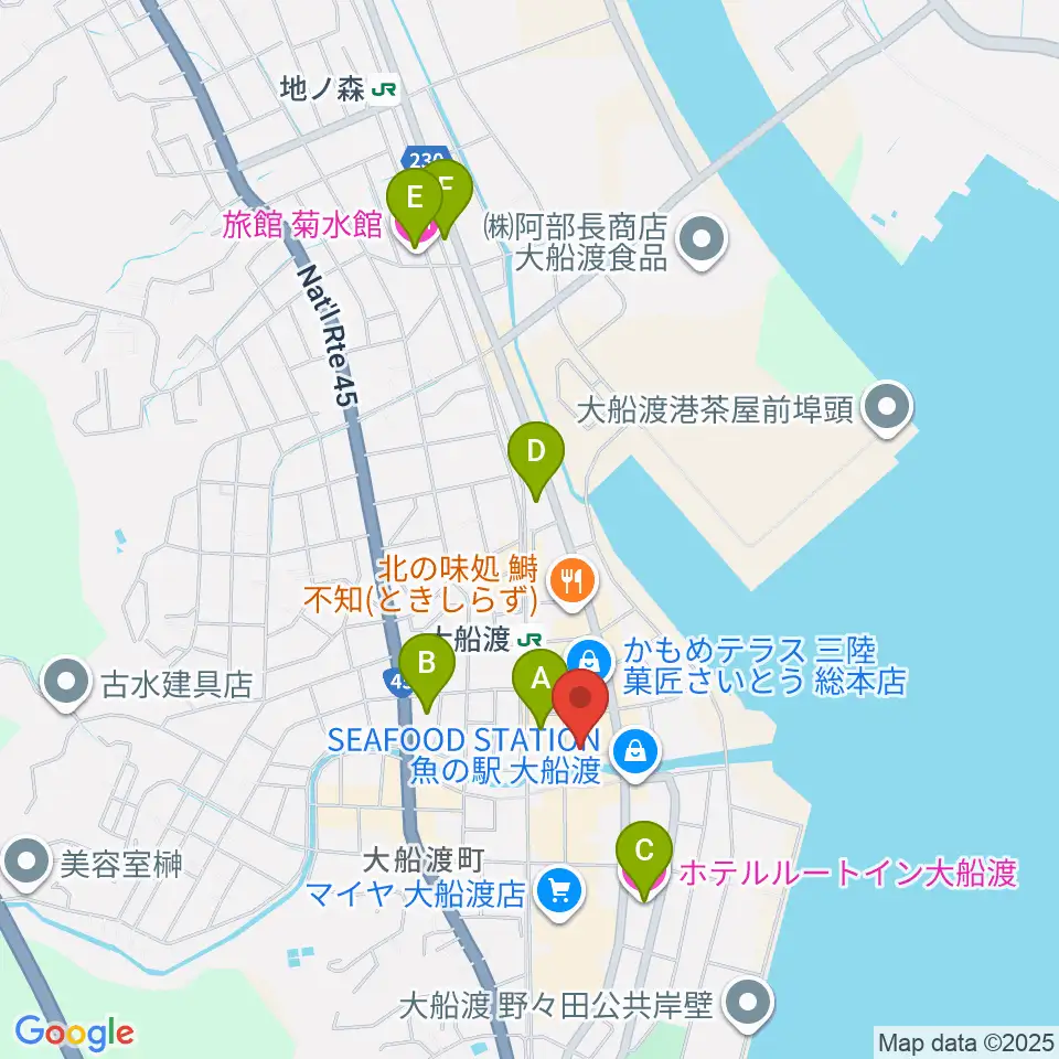 KESEN ROCK FREAKS周辺のホテル一覧地図