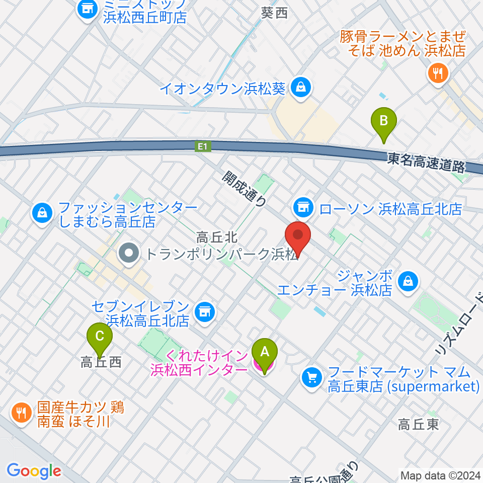 きたいち音楽教室周辺のホテル一覧地図