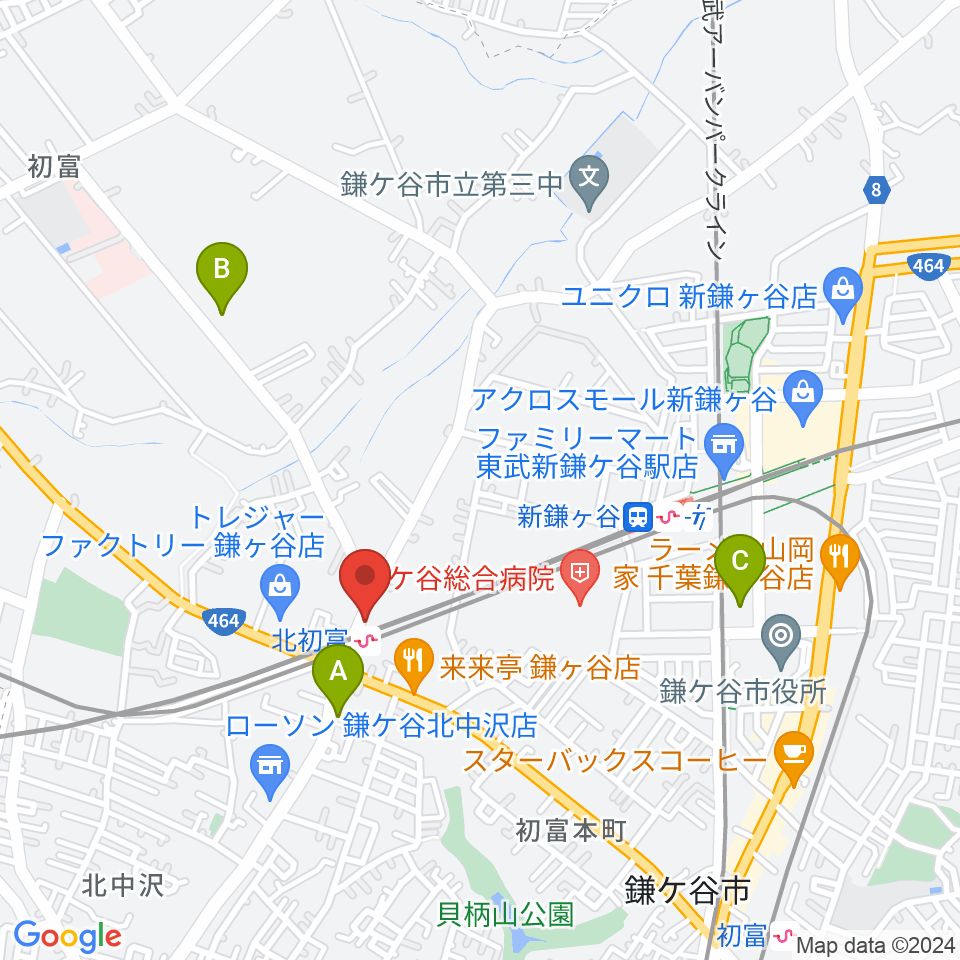 ハンドワイヤードガレージ周辺のホテル一覧地図