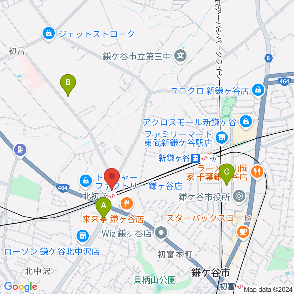 ハンドワイヤードガレージ周辺のホテル一覧地図