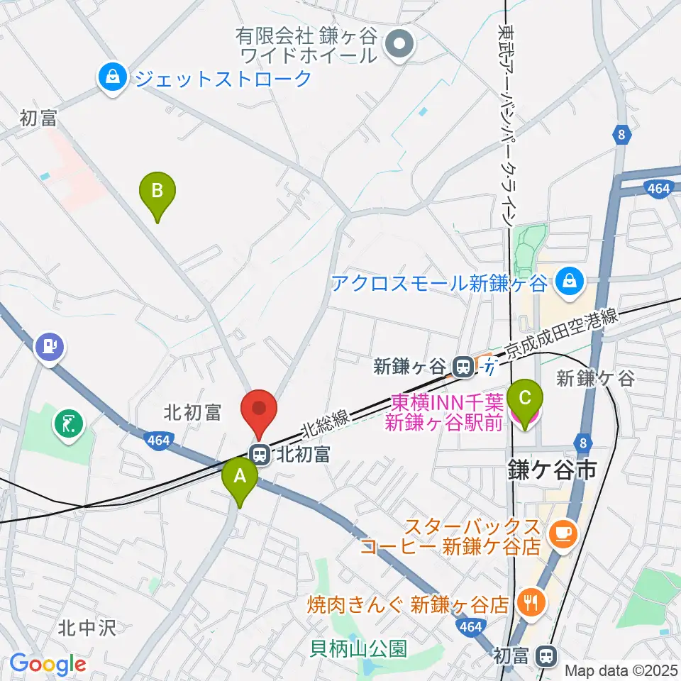 ハンドワイヤードガレージ周辺のホテル一覧地図