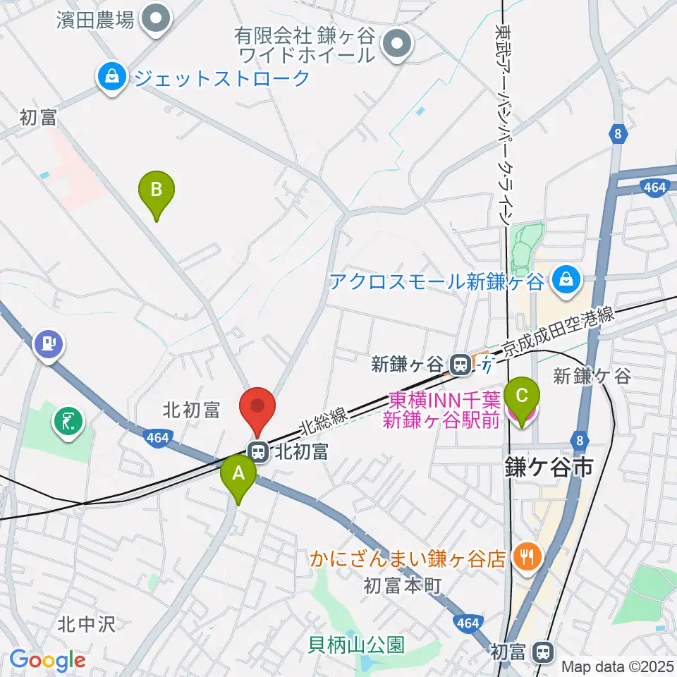 ハンドワイヤードガレージ周辺のホテル一覧地図
