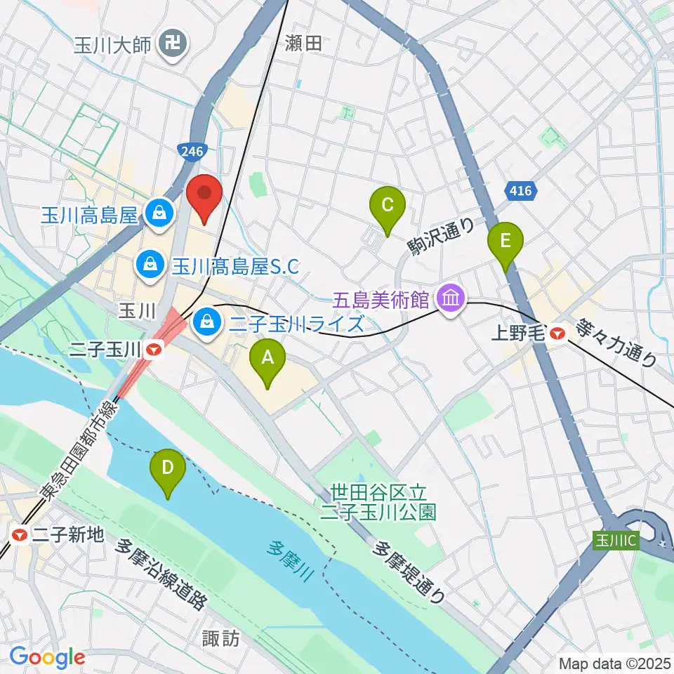 東京音実劇場周辺のホテル一覧地図