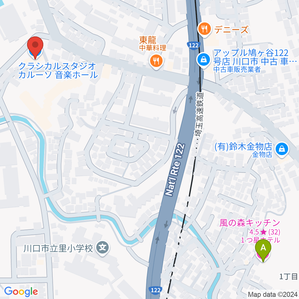 クラシカルスタジオ カルーソ周辺のホテル一覧地図