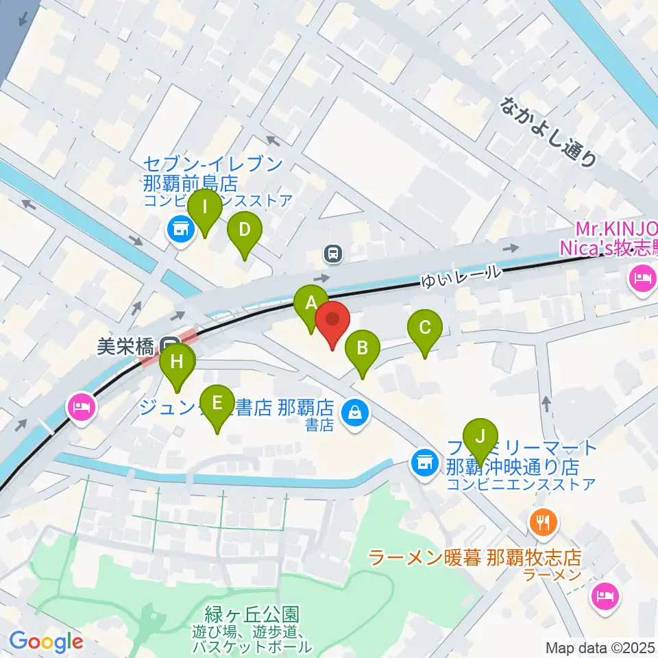 高良楽器店周辺のホテル一覧地図