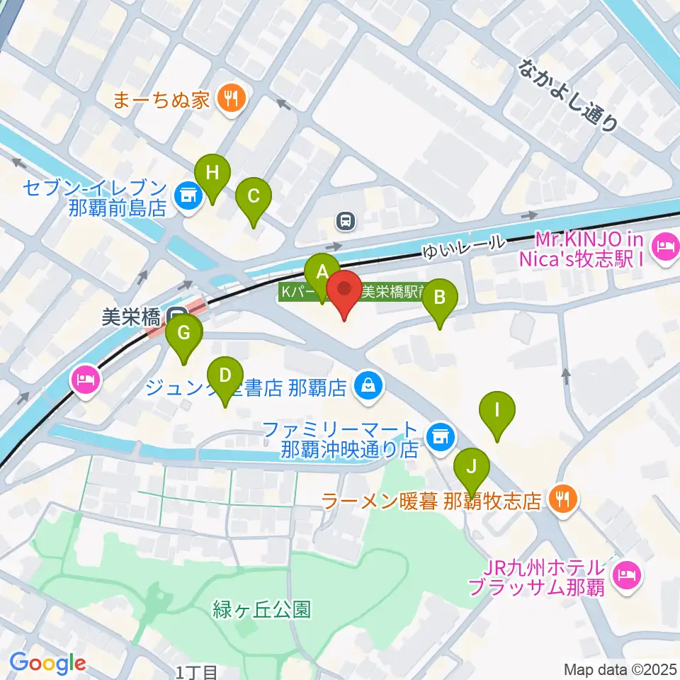 高良楽器店周辺のホテル一覧地図