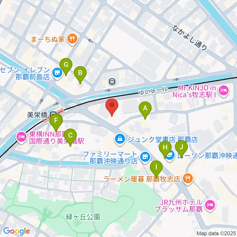 高良楽器店周辺のホテル一覧地図
