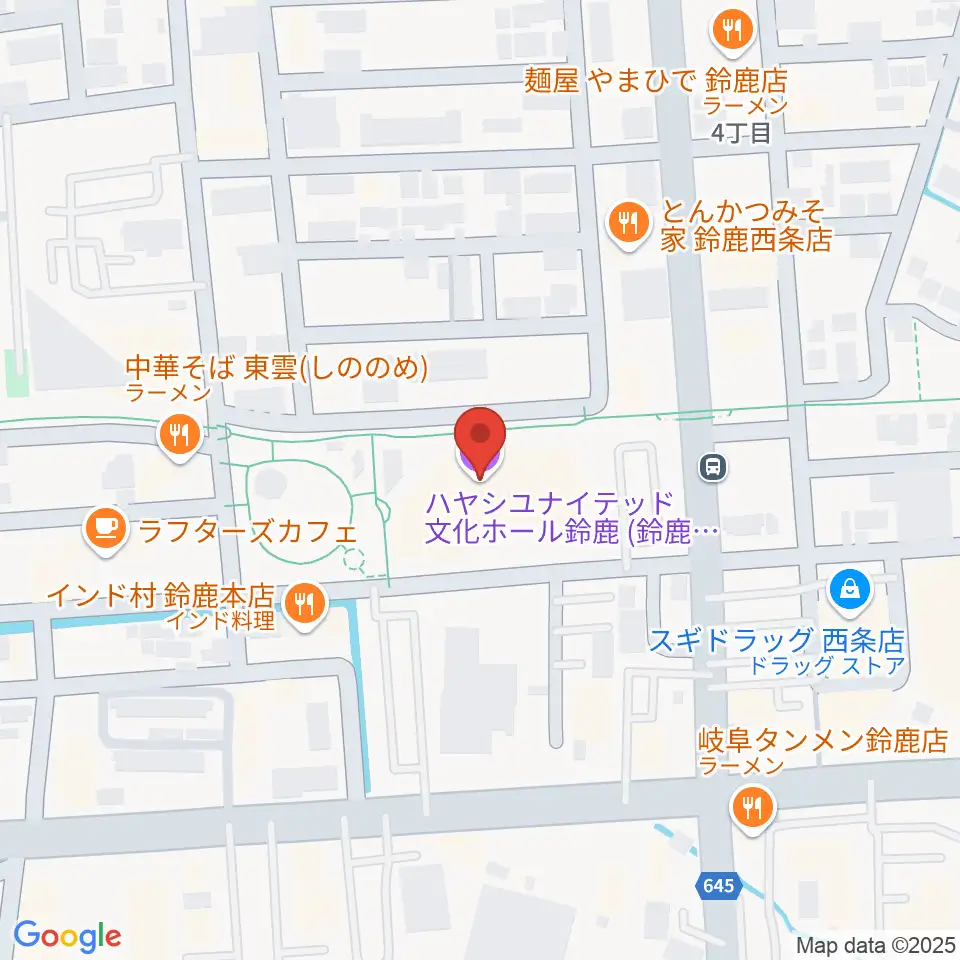 ハヤシユナイテッド文化ホール鈴鹿周辺のホテル一覧地図