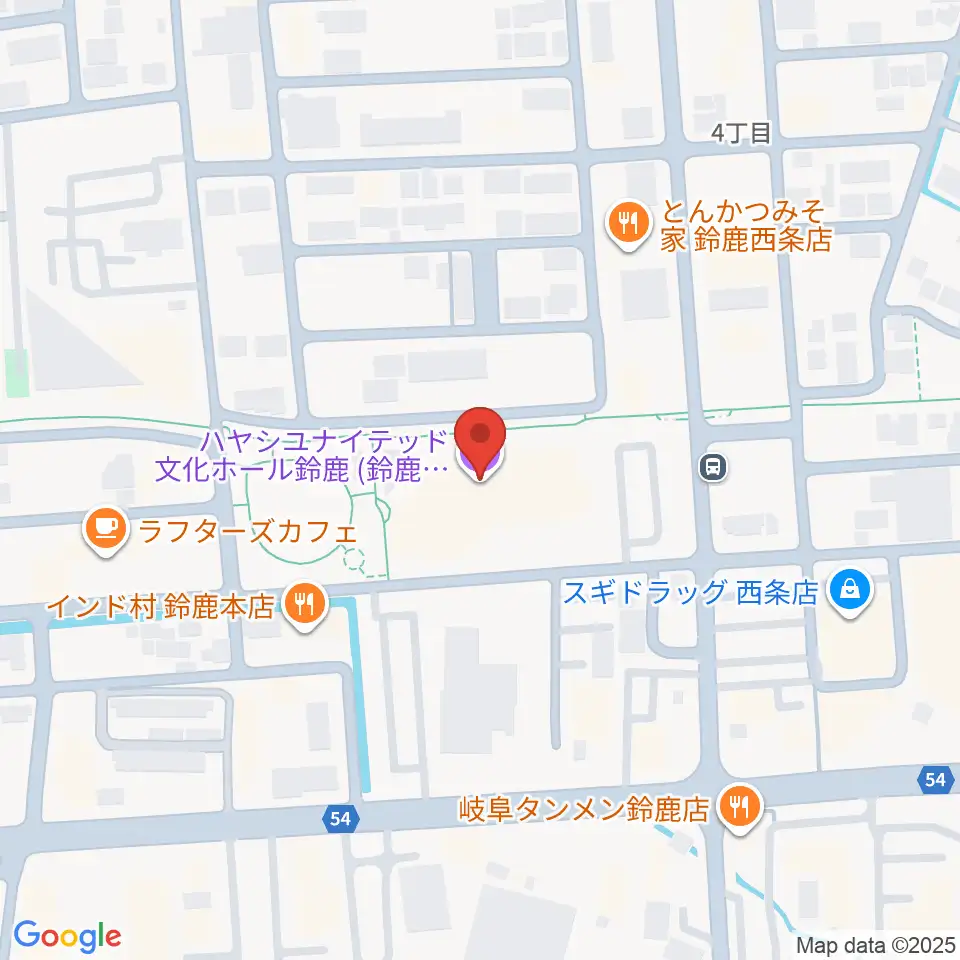 ハヤシユナイテッド文化ホール鈴鹿周辺のホテル一覧地図